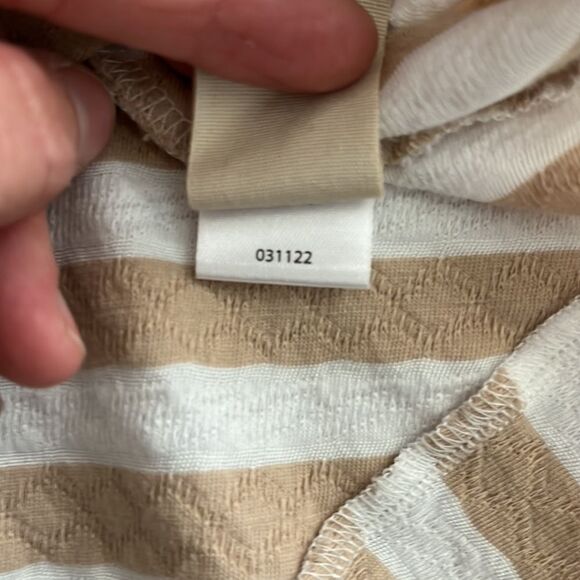 Soft Surroundings Glorietta Striped Top Cream Beige Size Xsmall - Picture 7 of 12